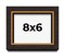 6x8 Modern Shadow Box 1" Depth Picture Frame with UV-Resistant Acrylic & Acid Free Backing, Available in 4 Finishes - Black, Brown, Gold, White